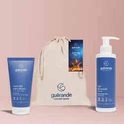 Organic body treatment : Body scrub and moisturizing body lotion